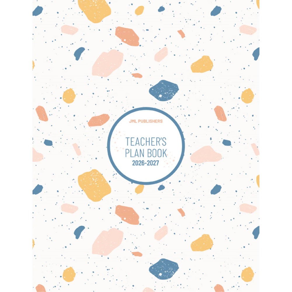 Teacher planner 2026-2027, Weekly plan book 8 periods + record of marks 1 group/4 sections + 10 ruled sheets + 1 pocket