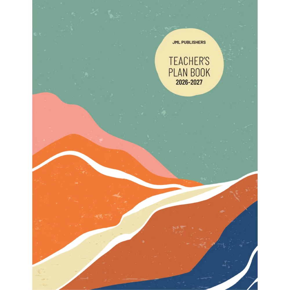 Teacher planner 2026-2027, Daily plan book 4 periods