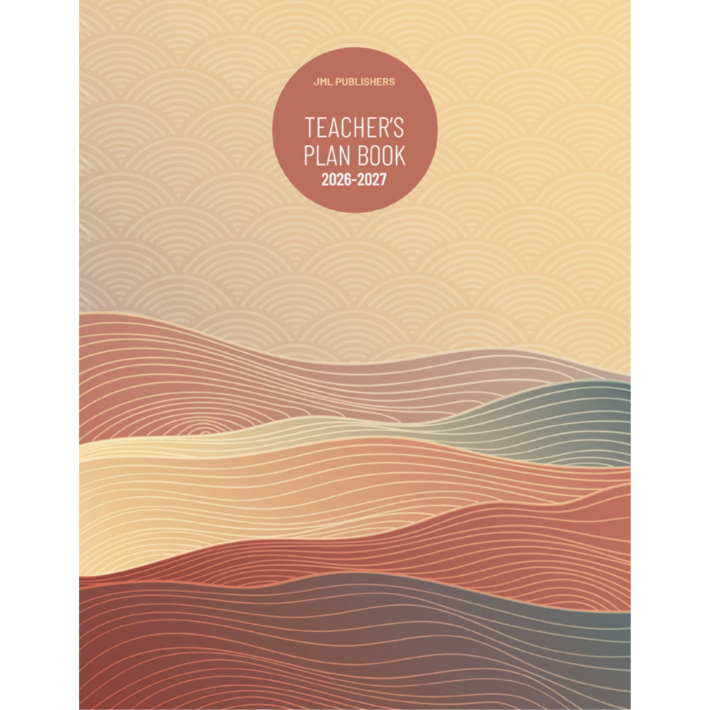 Teacher planner 2026-2027, Weekly plan book 5 periods