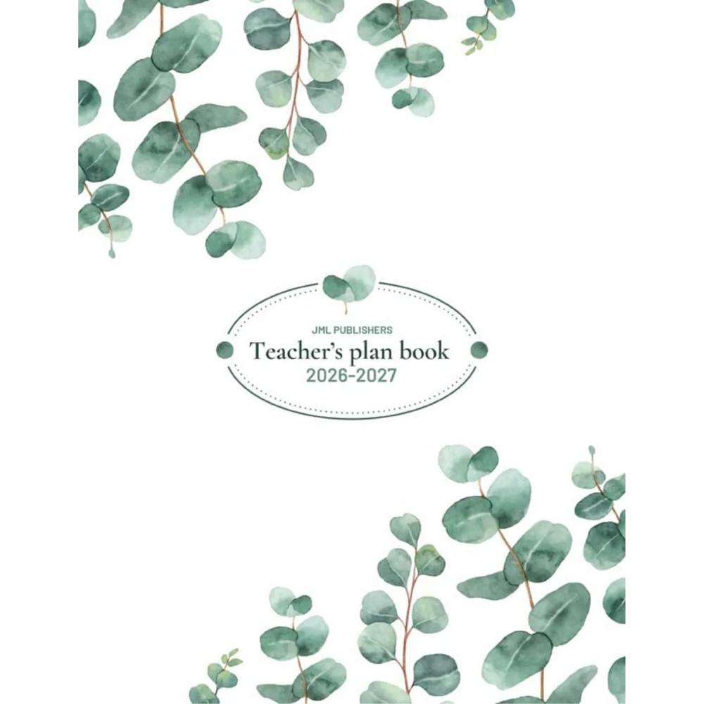 Teacher planner 2026-2027, Daily plan book 6 periods