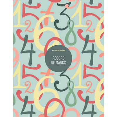 Les éditions JML Record of Marks for 8 Groups Colored Numbers Cover (RM8G/112)