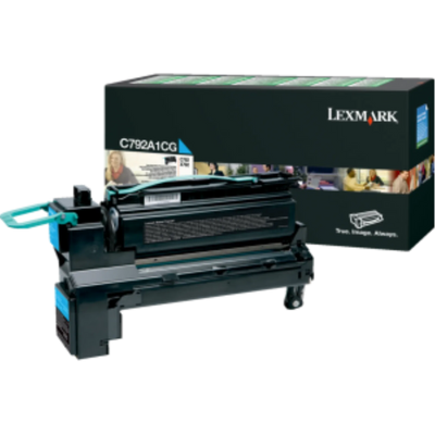 Lexmark Cyan Return Program Print Cartridge for C792, X792 (C792A1CG)