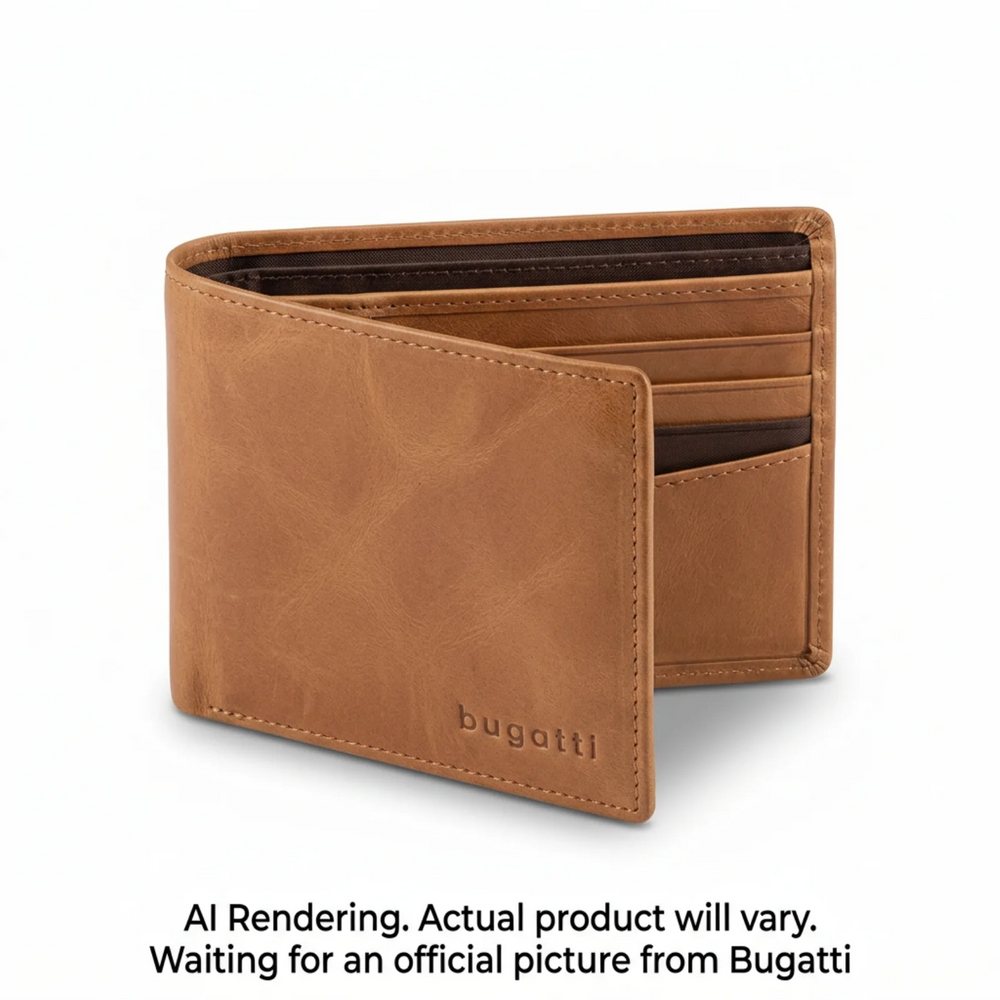 Men's Wallet- Bugatti-Lexington- Goat Oil Pullup- Tan
