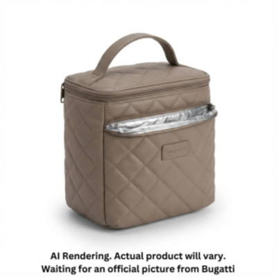 Bugatti Top Handle Lunch Bag PU with Quilting (COO2442BU-TAUPE)