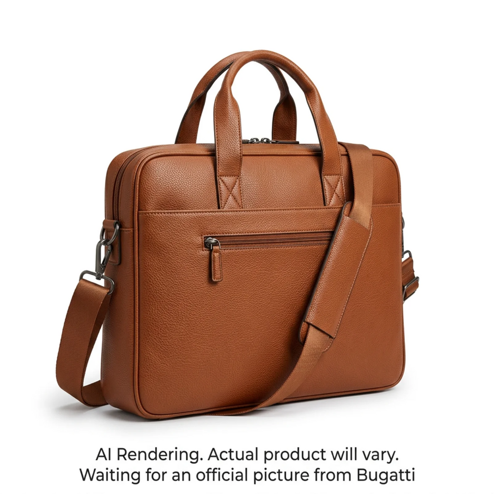 Briefcase- Bugatti- Wellington- PU-Cognac