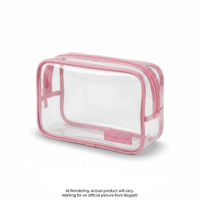 Bugatti Downtown Essentials Transparent Toiletry Bag Pink (TAC2634BU-PINK)