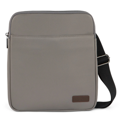 Bugatti Contrast Crossbody Bag - Pebble Grain Vegan Leather (CBY2467BU-GREY)