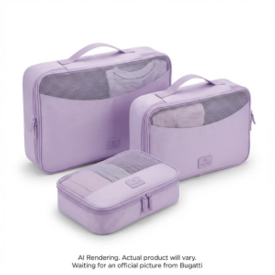 Bugatti 3 Pc Set Packing Cubes (TAC2655BU-LILAC)