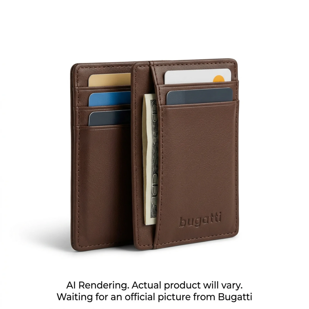 Card Holder- Bugatti-Grayson- Cow PNDM- Brown