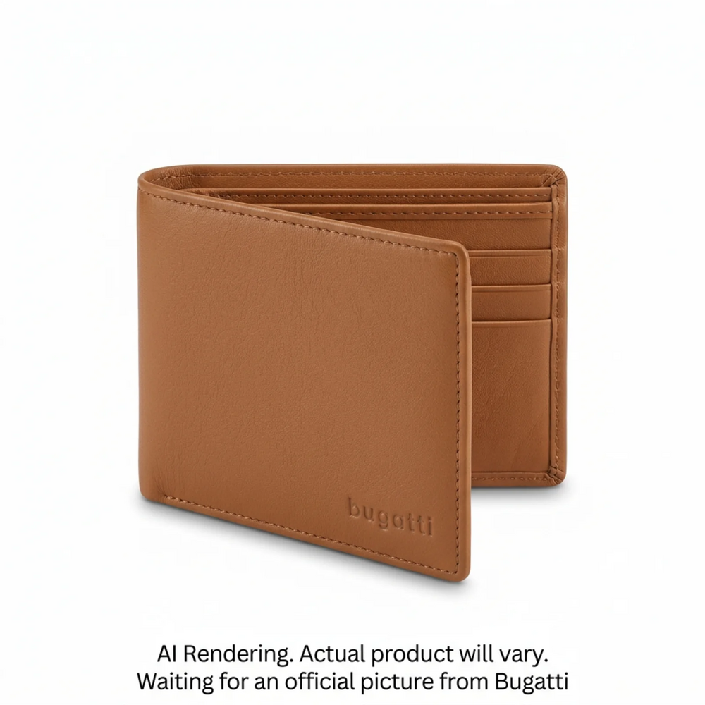 Men's Wallet- Bugatti-Kensley- Goat Nappa- Tan