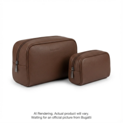 Bugatti Gift Giving Toiletry Bag Set Of 2 PU (TAC2575BU-BROWN)