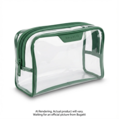 Bugatti Downtown Essentials Transparent Toiletry Bag Green (TAC2634BU-GREEN)