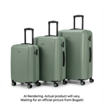 Bugatti 3 Pcs Luggage Set - ABS (HLG5803BU-SGREEN)