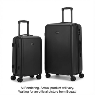 Bugatti 2 Pcs Luggage Set - ABS (HLG7302BU-BLACK)