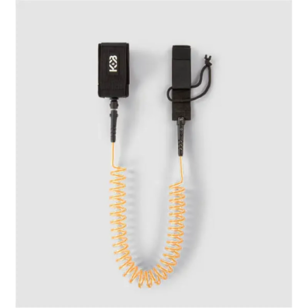 K&B Sport Coiled Paddle Foot Leash - Orange