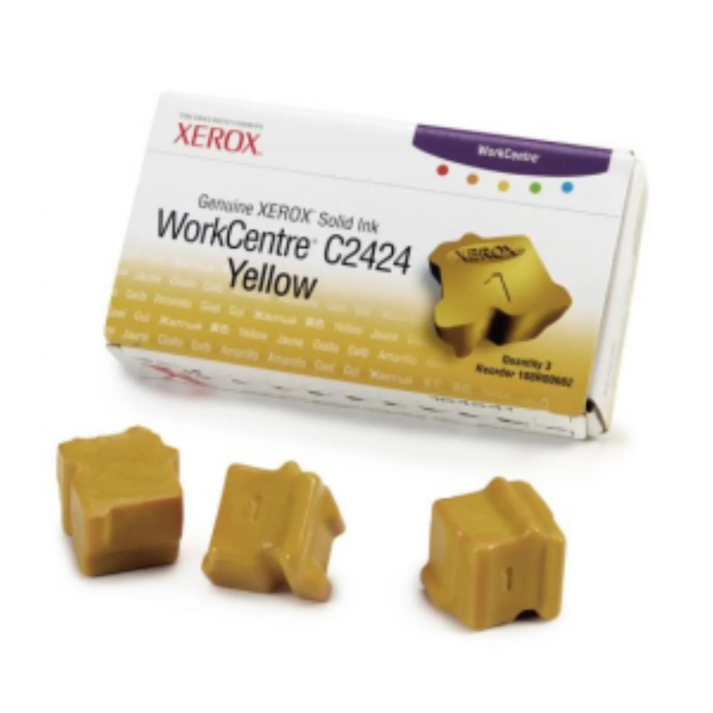 108R00662 Genuine Xerox WorkCentre C2424 Solid Ink Yellow (3 Sticks)