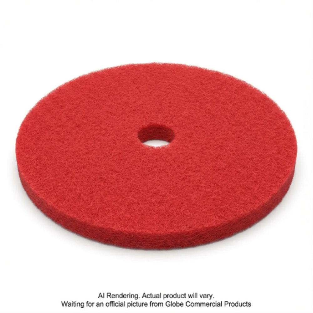 17"  Red Buffing Floor Pad