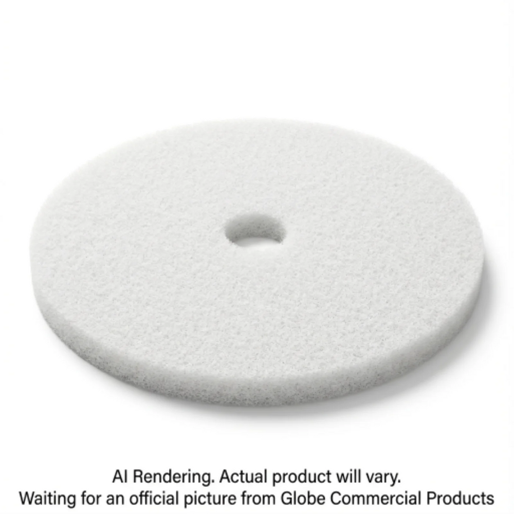 17"  White Super Polish Floor Pad