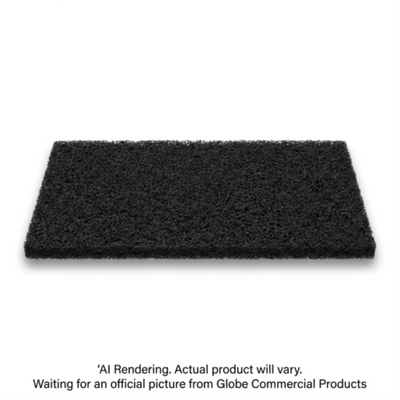 Globe Black Stripping Rectangular Floor Pad 14" x 28" (260B-28)