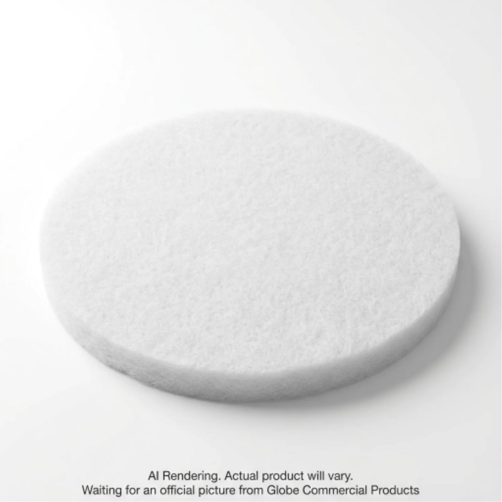 15"  White Super Polish Floor Pad