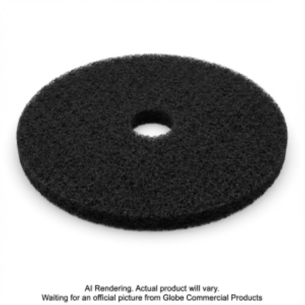 19"  Black Stripping Floor Pad