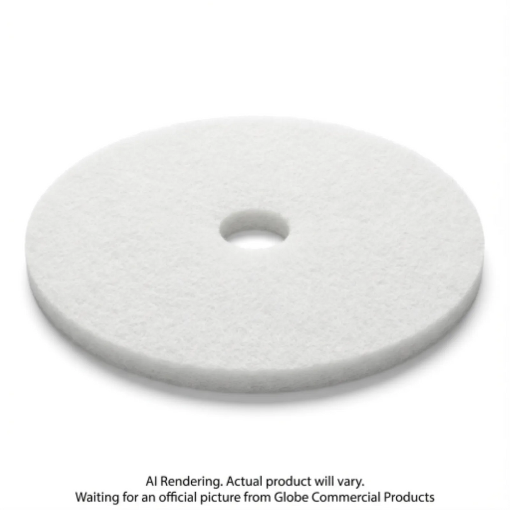 21"  White Super Polish Floor Pad