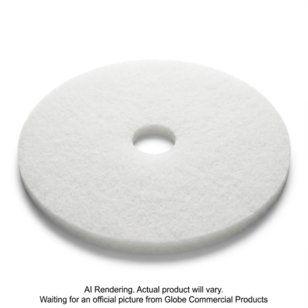 20"  White Super Polish Floor Pad