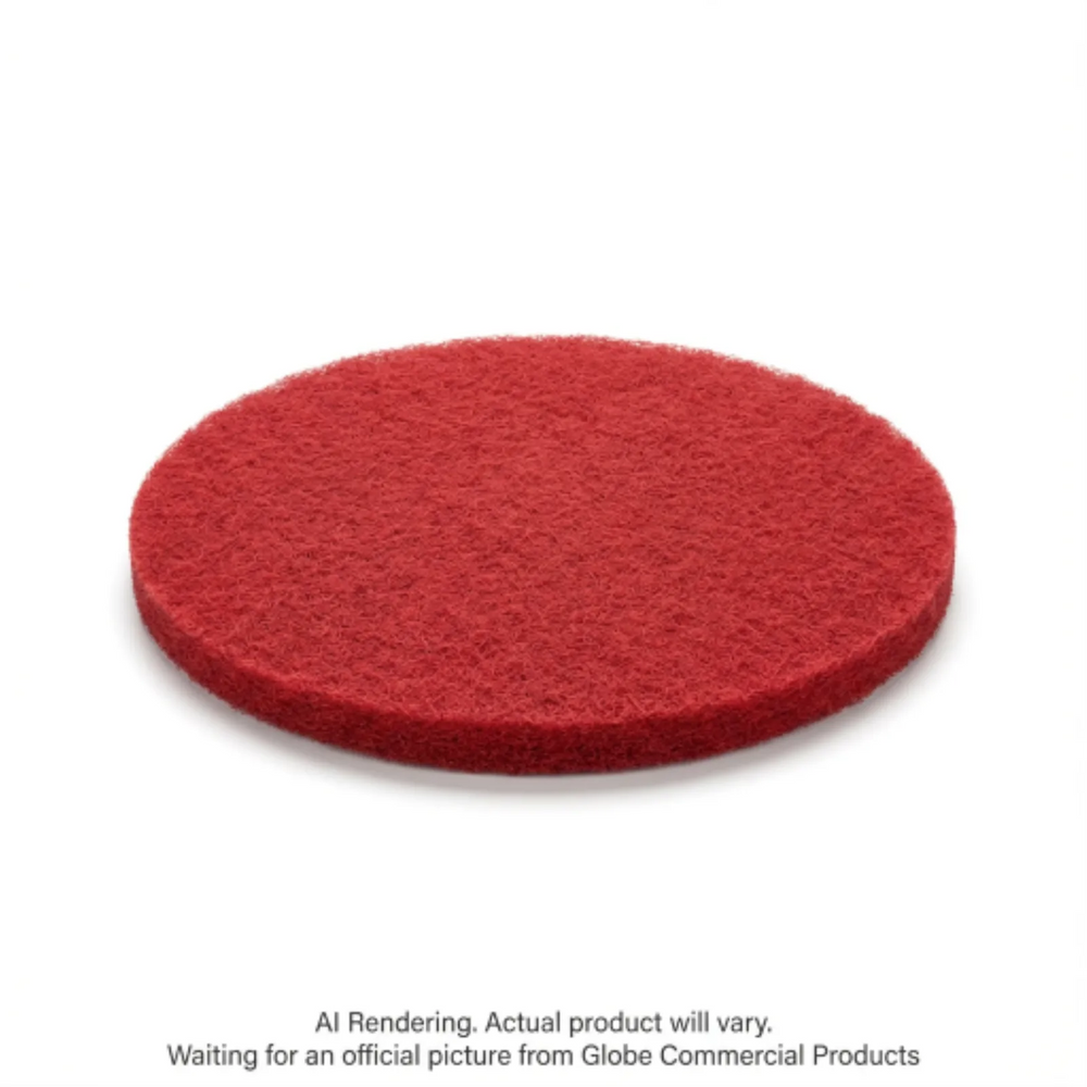 12"  Red Buffing Floor Pad