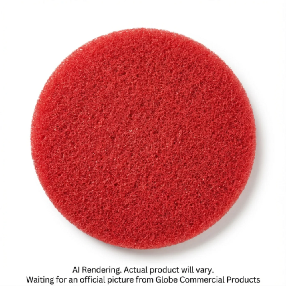 10"  Red Buffing Floor Pad