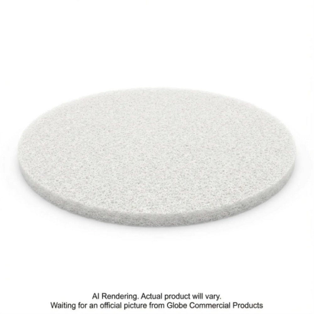 18"  White Super Polish Floor Pad