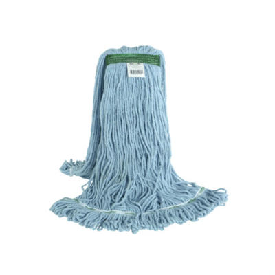 Globe Syn-Pro Synthetic Looped End Wet Mop Narrow Band Blue 32oz Bagged (3832)