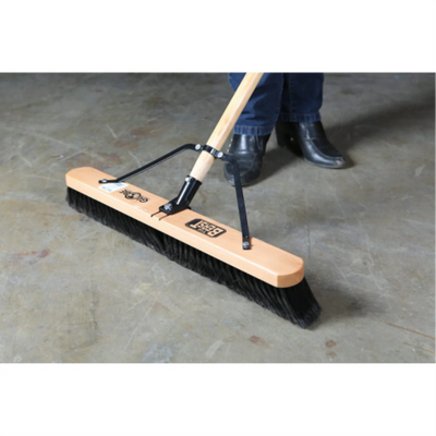 Globe 36" Medium Wood Block Contractor Push Broom (4069)