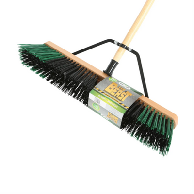 Globe Assembled Wood Block Contractor Push Broom Rough 24" (4066)
