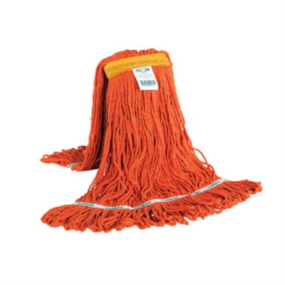 Globe Syn-Pro® Synthetic Looped End Wet Mop Narrow Band Orange 24oz Bagged (3092O)
