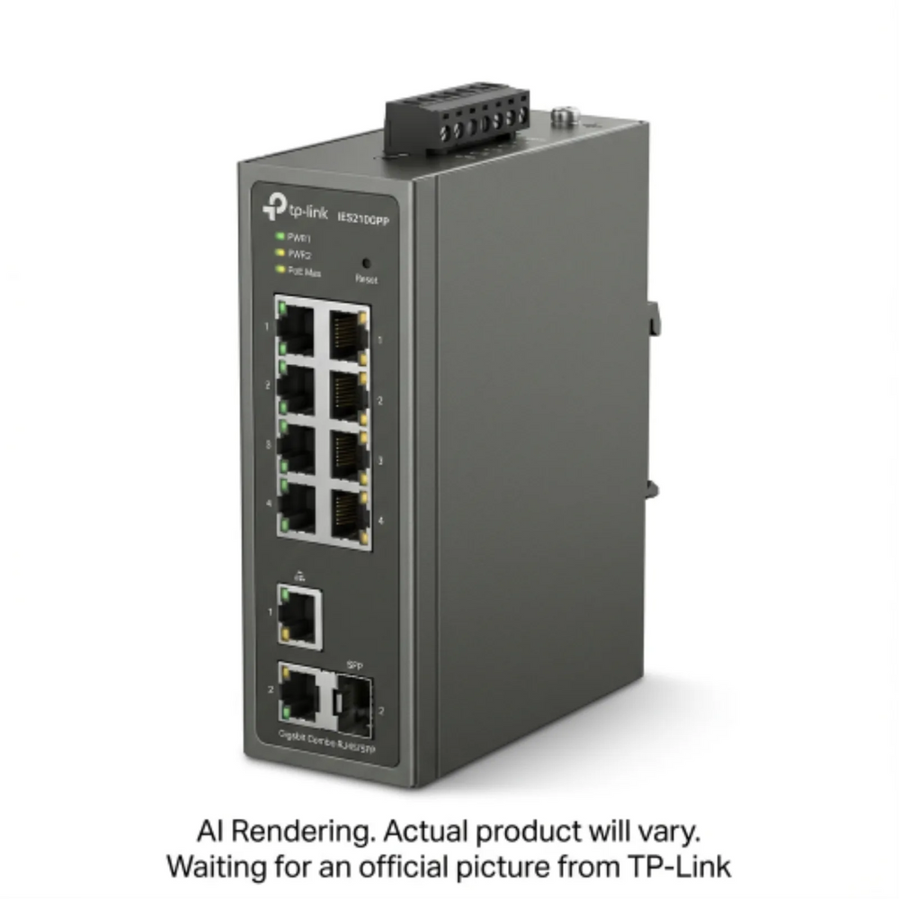 Omada 10-Port Gigabit Industrial Easy Managed Switch with 6-Port PoE+ and 2-Port PoE++