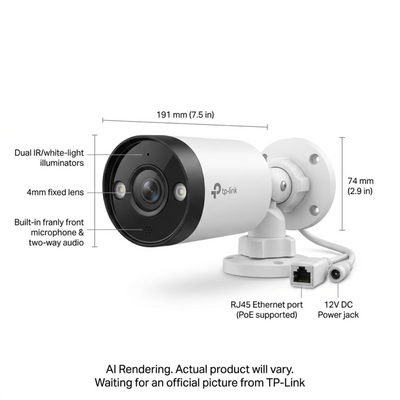 TP-Link VIGI 4MP Outdoor ColorPro Bullet Network Camera (InSight S345S(4mm))
