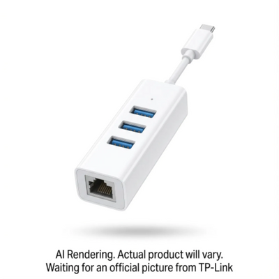 USB 3.0 Type-C to Gigabit Ethernet Network Adapter with 3-Port USB 3.0 Type-A Hub