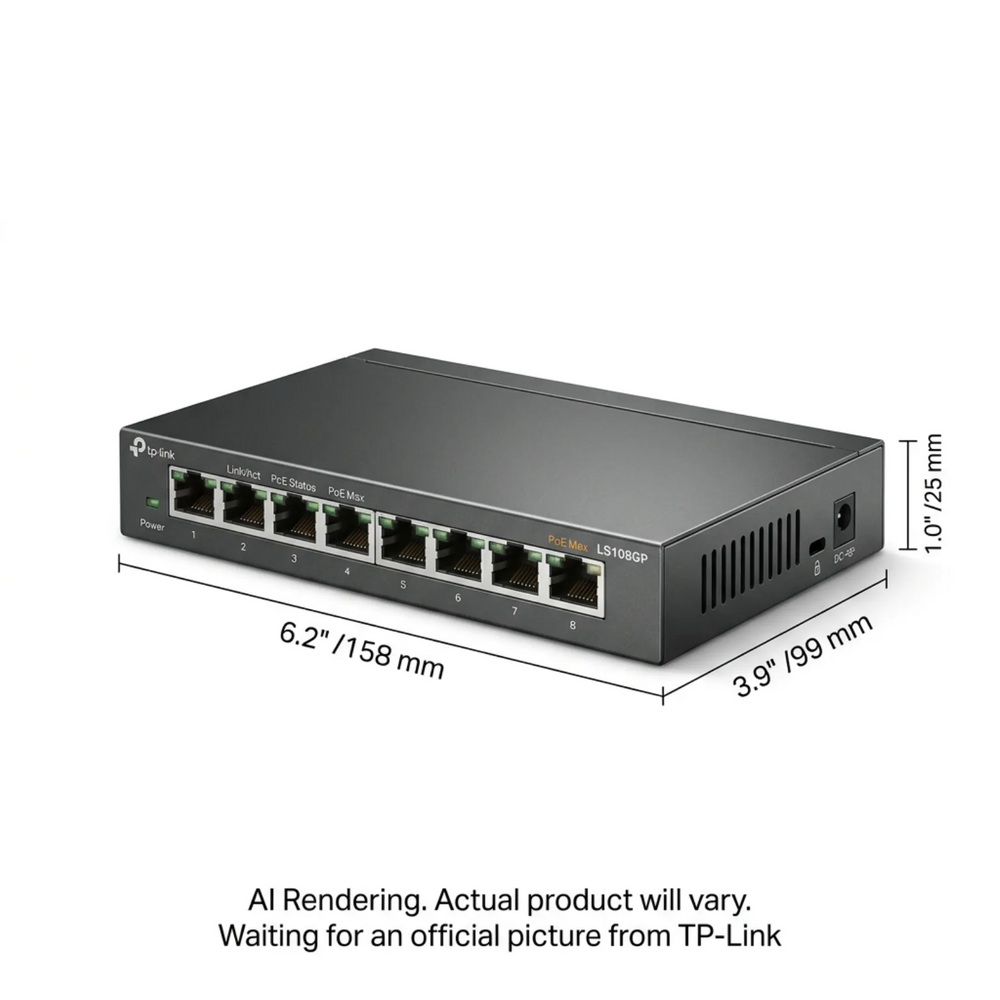8-Port Gigabit Desktop Switch with 8-Port PoE+