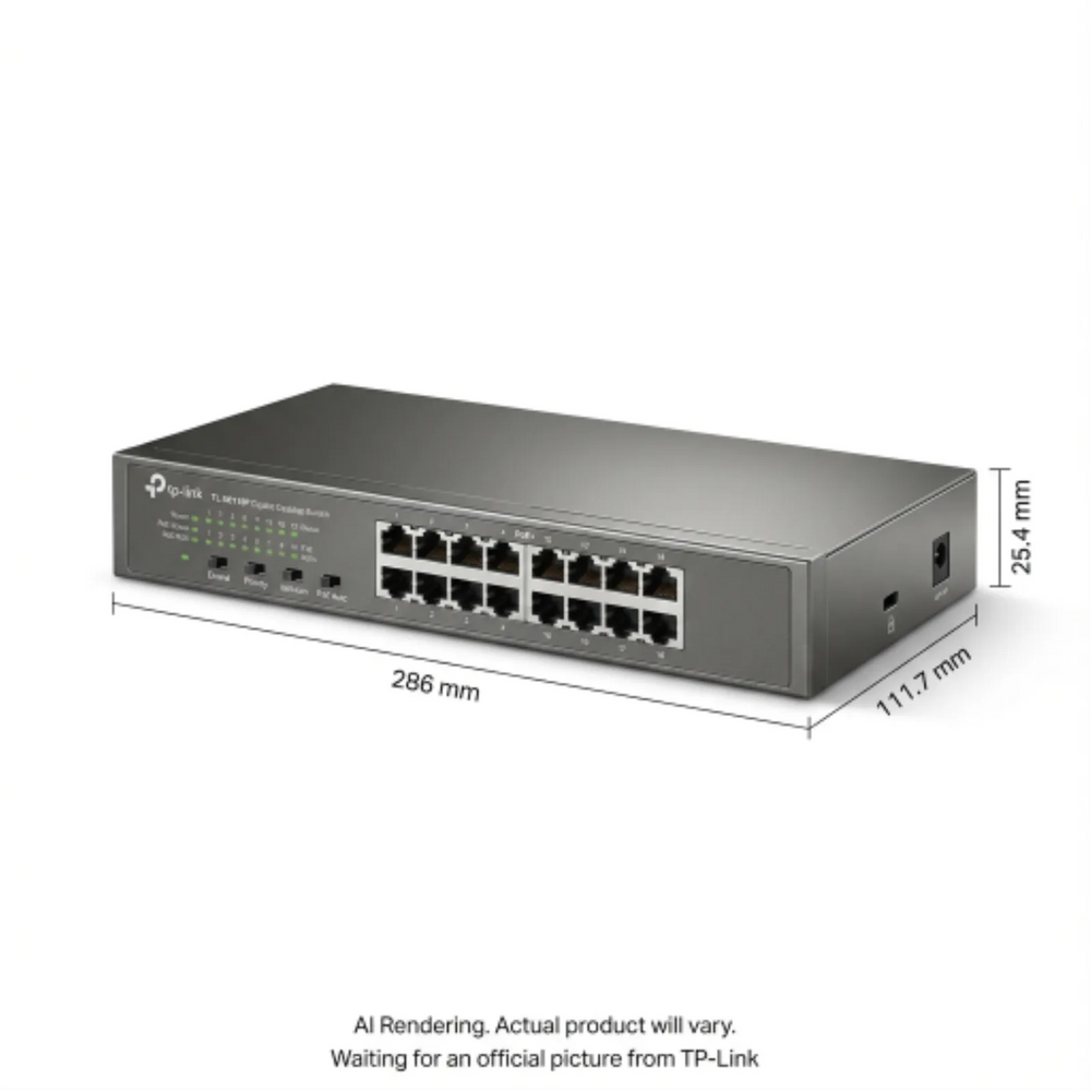 16-Port Gigabit Desktop Switch with 16-Port PoE+