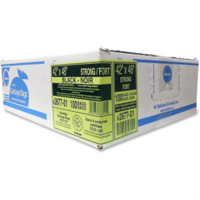 Inteplast Group W. Ralston Black 42.5" x 48" Strong Value Plus 100 Bags (267701)