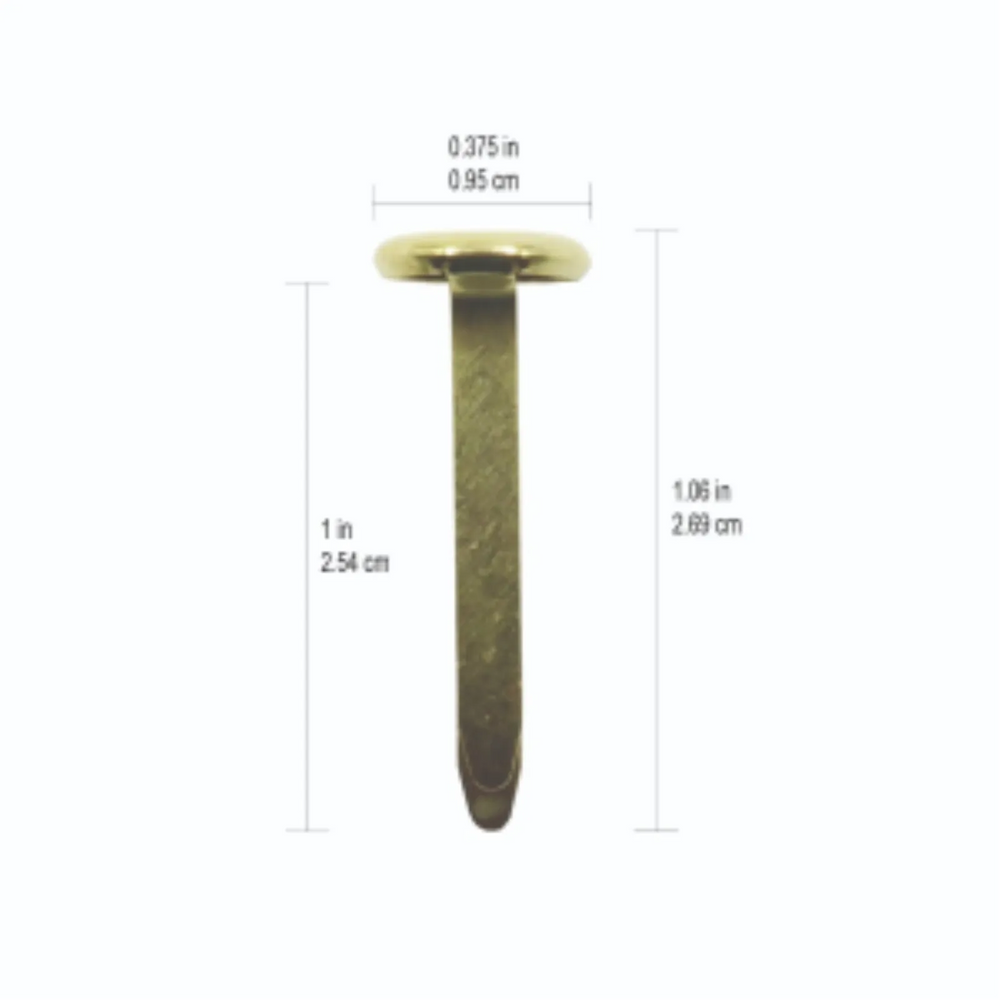 1” – 100/Box – Domed Head - Dia 10mm / 
1 po – 100/boîte – tête bombée - dia 10 mm