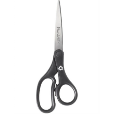Westcott Brand KleenEarth® 7" Straight Basic Black Handle Scissors (15582)