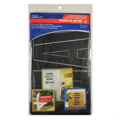 Westcott Brand C-Thru 6" Black Vinyl Letters (15855)