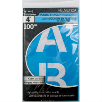 Helvetica Stencil 4”, Caps   
Pochoir Helvetica de 4 po, majuscules
