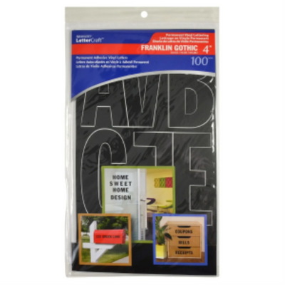 Westcott Brand 4" Black Franklin Vinyl Letters (15854)