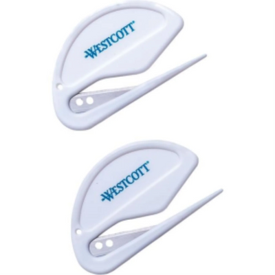 Westcott Brand Mini Zip Letter Opener - 2 per Card (2972)