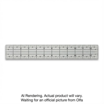 OLFA QR-1x12 1" x 12" Frosted Acrylic Ruler (1071831)