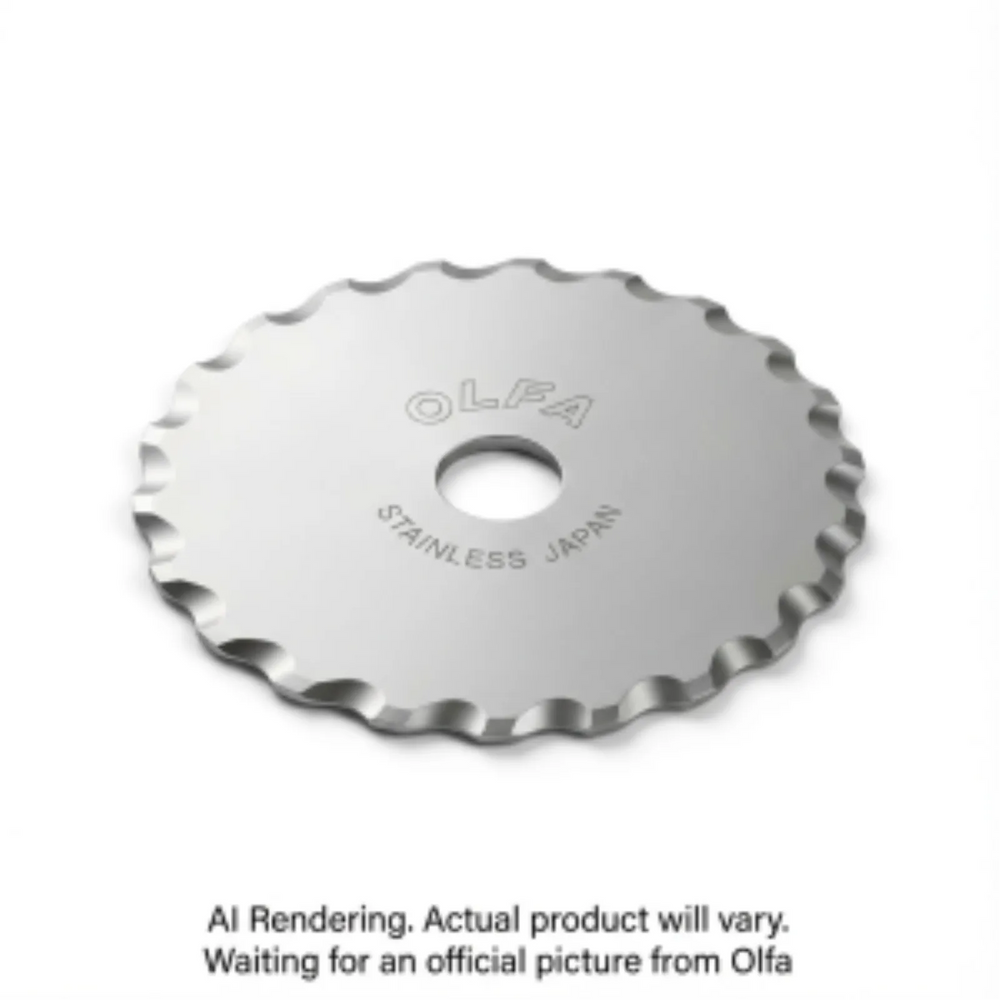 OLFA 45mm WAB45-1 Stainless Steel Wave Blade, 1pk