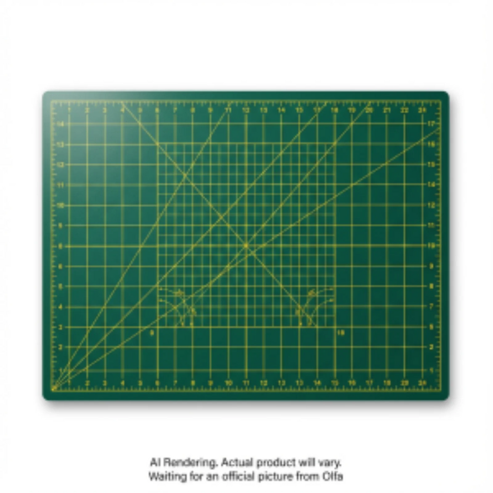 OLFA RM-SG-01 18" x 24" Double Sided Rotary Mat, Green