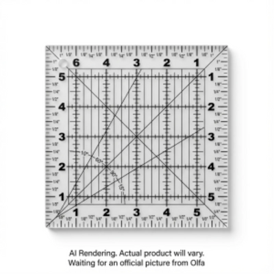 OLFA 6 1/2" Square Frosted Acrylic Ruler (1071798)